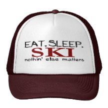 Mangez le ski de sommeil casquette de camionneur