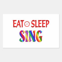 Mangez le sommeil chantent sticker rectangulaire