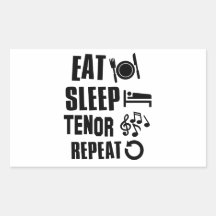 Mangez le tenor de sommeil autocollants