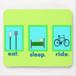 mangez le tour Cyclicst de sommeil, faisant du vél Tapis De Souris