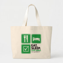 Mangez le vert de vote de sommeil sac en toile