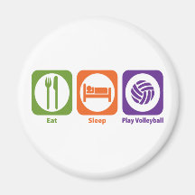 Mangez le volleyball de jeu de sommeil aimants pour réfrigérateur