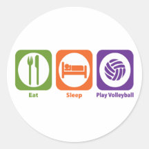 Mangez le volleyball de jeu de sommeil adhésifs ronds