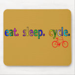 mangez les cadeaux de cavalier de bicyclette de cy tapis de souris