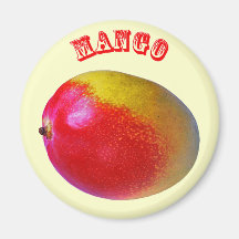 Mango - (Fridge Magnet Round)