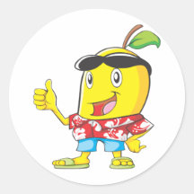Mangue mignonne dans des pouces de la chemise hawa autocollants