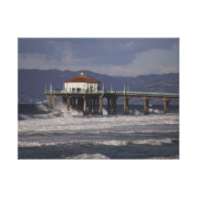 Manhattan Beach Pier,  Clear Day!!! Canvas Prints