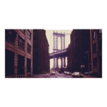Manhattan Bridge Tower in Brooklyn New York City Photo Card Template