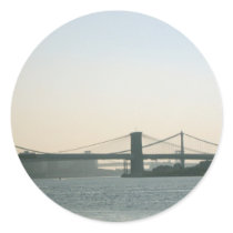 Manhattan Brooklyn Bridge NYC Beauty Round Sticker