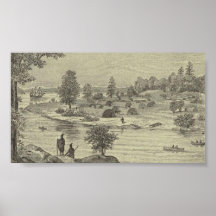Manhattan Island in the sixteenth century Print