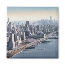 "Manhattan Memories" New York Watercolor Art magnets