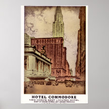 Manhattan Midtown, NYC Hotel Commodore Poster