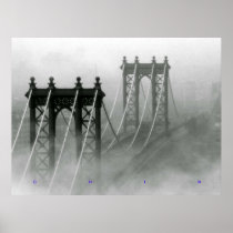 Manhattan Morning Fog Poster