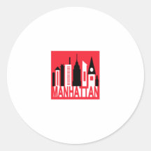 manhattan round stickers