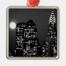 Manhattan Skylines Christmas Tree Ornaments