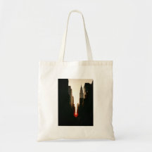 Manhattanhenge Sunset and the Chrysler Building Tote Bags