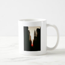 Manhattanhenge Sunset and the Chrysler Building Coffee Mugs