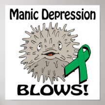 Manic Depression Blows Awareness Design Print