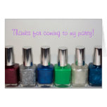 Manicure Party Thank You Greeting Cards