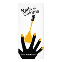MANICURE PEDICURE Coupon Menu gold Rack Card Design
