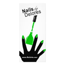 MANICURE PEDICURE Coupon Menu green Custom Rack Cards