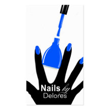 MANICURE PEDICURE Nail Salon blue Business Card Template