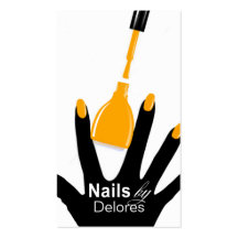 MANICURE PEDICURE Nail Salon gold Business Card