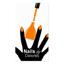 MANICURE PEDICURE Nail Salon pumpkin Business Card Template
