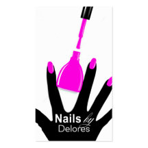 MANICURE PEDICURE Nail Salon violet Business Card