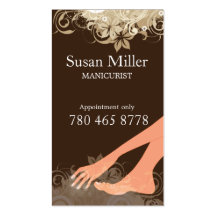 MANICURIST Vertical Business Card