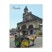 manila cathedral cart post cards