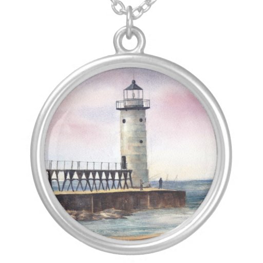 Manistee North Pierhead Lighthouse Necklace