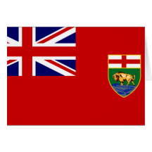Manitoba flag greeting card