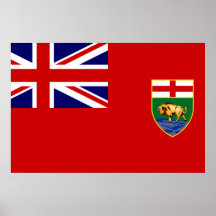 Manitoba flag print