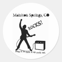 Manitou Springs, CO Round Sticker