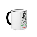 MANLY EYE CHART - FUNNY - UNIQUE ACRONYMS COFFEE MUGS