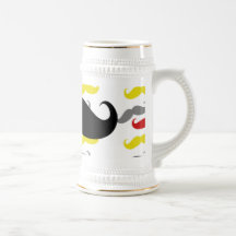 Manly Moustache Hair Colours Mugs