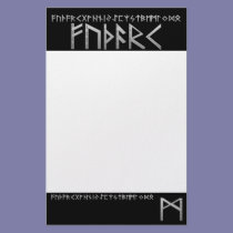 Mannaz Rune grey stationery