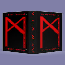 Mannaz Rune red binders