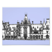 Manoir des Etats-Unis dans les bleus layette Impressions Photo