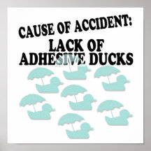 Manque d'humour adhésif de canards affiches