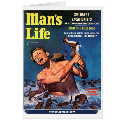 Man's Life, Sept. 1956 - Weasels Ripped My Flesh! Greeting Cards