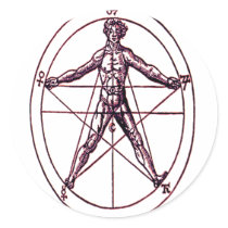 Man's *Magical Pentagram* Symbol Sticker