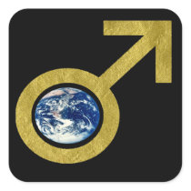 mans world square sticker