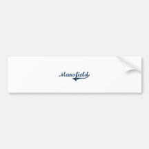 Mansfield Connecticut Classic Design Bumper Stickers