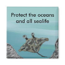 Manta Ray Habitat Protection Magnet
