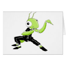 Mante de prière de Kung Fu Cartes De Vœux