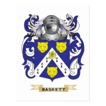Manteau de Baskett des bras (crête de famille) Cartes Postales