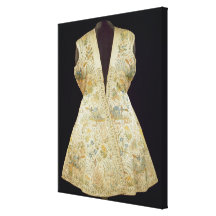 Manteau de chasse de satin brodé avec des soies de impression sur toile