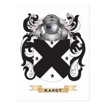 Manteau de Karst des bras (crête de famille) Carte Postale